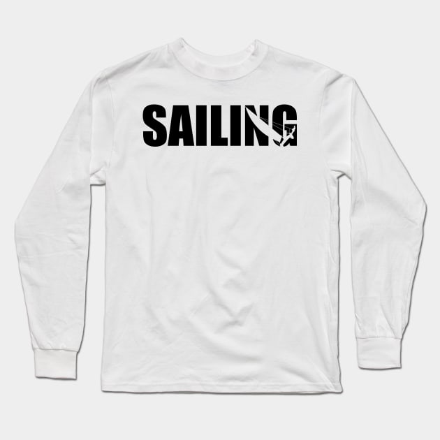 Catamaran with sailing Long Sleeve T-Shirt by der-berliner